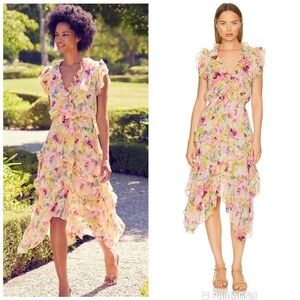 Misa Los Angeles Dakota Dress in Hello Yellow Flora